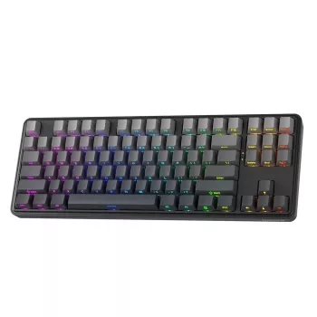 Redragon StarBlade K707SP-RGB-PRO mekaaninen pelinäppäimistö, punaiset kytkimet, Per-Key RGB, täysikokoinen, langallinen USB, irrotettava rannetuki, musta
