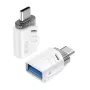 XO NB256B OTG-adapteri USB-A naaras – USB-C uros, valkoinen (NB256B)