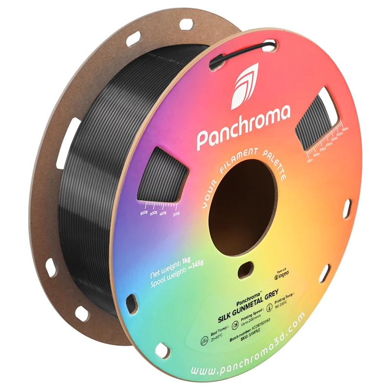 Polymaker Panchroma PLA Silk 3D-tulostinfilamentti, 1,75 mm, 1 kg, Gunmetal Grey