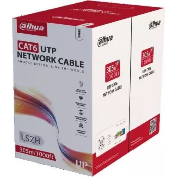 DAHUA PFM923I-6UN-C CAT6 UTP kaapeli, 305m, valkoinen