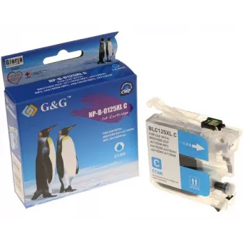 G&G NP-B-0125XLC syaani yhteensopiva mustepatruuna Brother LC-125XLC