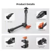 KF Magic Arm + Super Clamp asennussarja 1/4 tuuman & 3/8 tuuman kierteellä, 15-55 mm leuka, musta