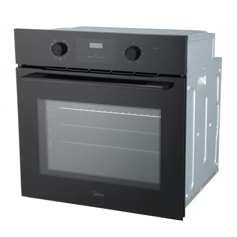 Midea MBO65M80M1-BK kalusteisiin asennettava sähköuuni, 70L, kosketusnäyttö, musta