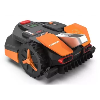 Worx Landroid WR202E robottiruohonleikkuri älykkäällä navigoinnilla, 250 m², Cut-to-Edge, 20-50 mm, Wi-Fi & Bluetooth, sadetunnistin, 20V PowerShare