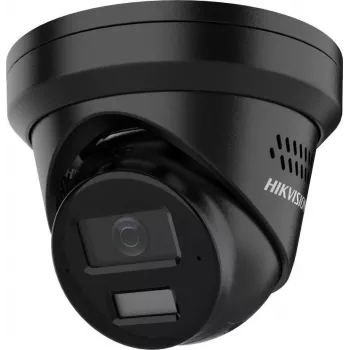 Hikvision 8 MP 4K UHD turret-verkkokamera AcuSense- ja Smart Hybrid Light -toiminnoilla, 2,8 mm kiinteä polttoväli, musta