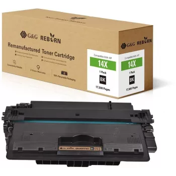 G&G Reborn uudelleenvalmistettu musta värikasetti HP 14X (CF214X) - 17 500 sivua