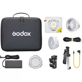 Godox ML100 Bi-color Kit 2 - 100W LED-monovalaisin softboxilla, jalustalla, heijastimella ja kuljetuslaukulla