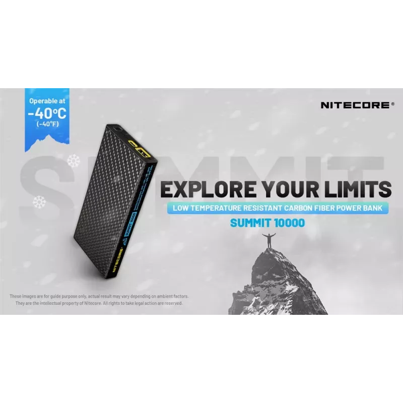 Nitecore Summit 10000 mAh 38.5W varavirtalähde musta
