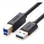 UGREEN US210 USB 3.0 Type-A - Type-B kaapeli 1 m musta