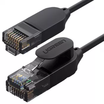 UGREEN NW122 Cat.6A UTP Ethernet-verkkokaapeli RJ45, 5m, musta