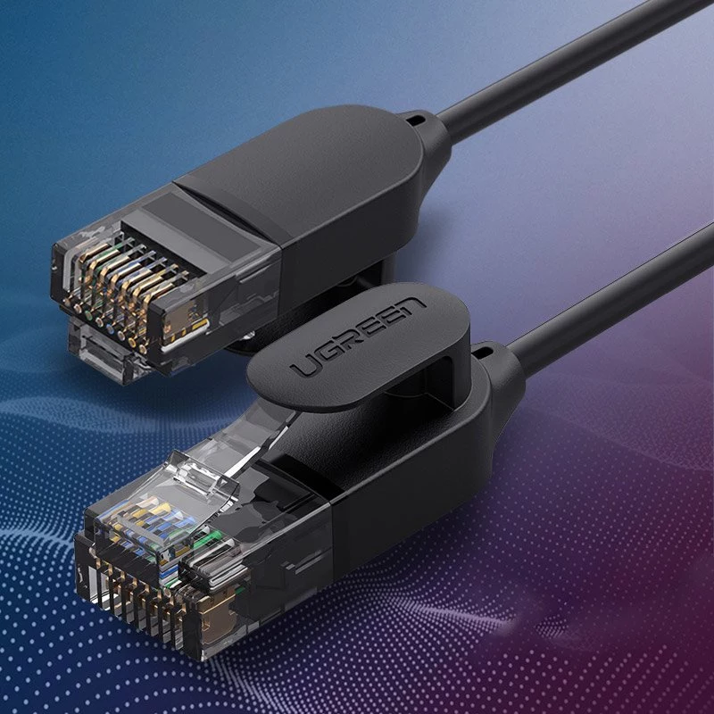 UGREEN NW122 Cat.6A UTP Ethernet-verkkokaapeli RJ45, 5m, musta