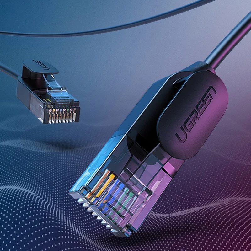 UGREEN NW122 Cat.6A UTP Ethernet-verkkokaapeli RJ45, 5m, musta