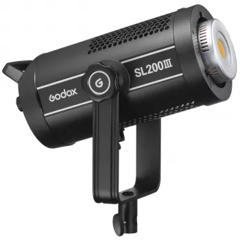 Godox SL200III 200W päivänvalo-LED-videovalo Bowens-kiinnityksellä, 5600K, CRI 96+, TLCI 97+, sovellusohjaus, hiljainen tuuletin, 11 FX-tehostetta