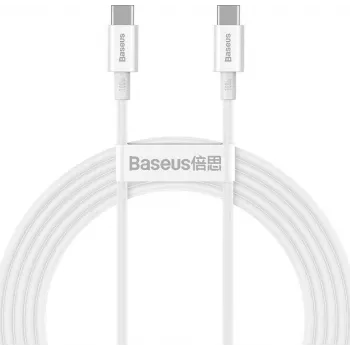 Baseus Superior Series USB-C - USB-C kaapeli 100W 2m valkoinen