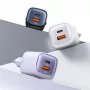 USAMS CC254 30W GaN USB-C/USB-A-pikalaturi HC Series musta