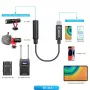 BOYA BY-K4 3,5 mm TRS -liitäntä USB-C-pistokkeeseen -sovitinjohto mikrofoneille (6 cm, musta)