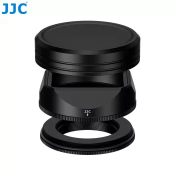 JJC LH-JXF23F28 vastavalosuoja- ja kansisetti Fujifilm XF 23mm/27mm F2.8 R WR - musta