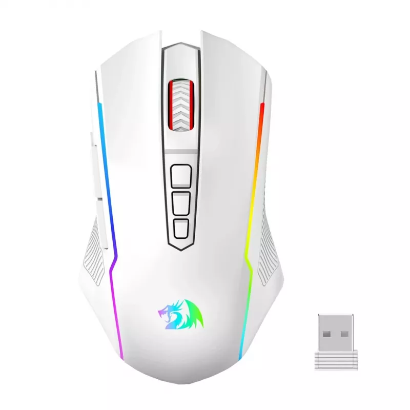 Redragon M914W-RGB NIX langaton pelihiiri, 5000 DPI, valkoinen
