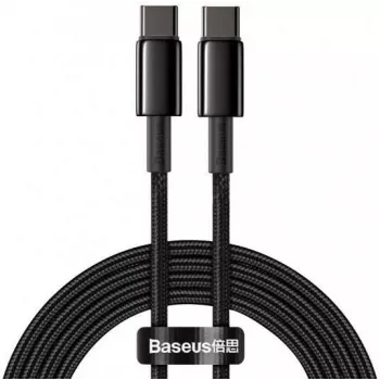 Baseus Tungsten Gold USB-C - USB-C -kaapeli 100W PD 2m musta