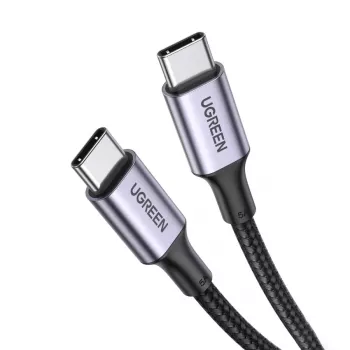 UGREEN USB-C - USB-C -kaapeli 100W 5A musta 1,5m