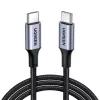 UGREEN USB-C - USB-C -kaapeli 100W 5A musta 1,5m