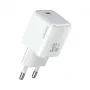 USAMS X-ron Series 30W USB-C PD3.0 -seinälaturi, valkoinen (EU-pistoke) - US-CC186