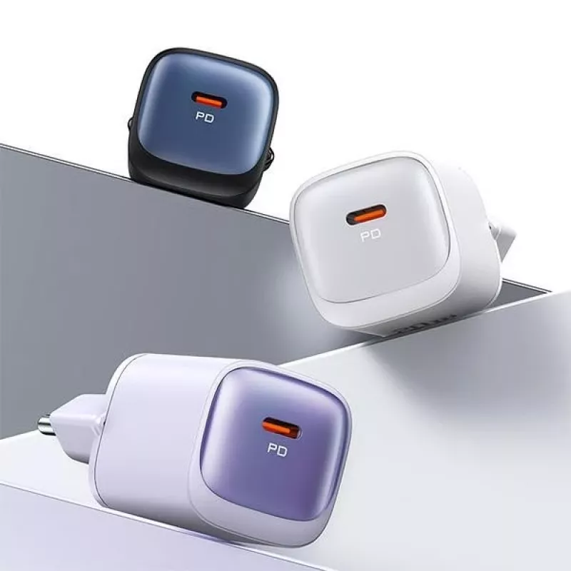 USAMS CC251 30W GaN USB-C pikalaturi HC-sarja violetti