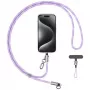 USAMS SJ746 30W USB-C - Lightning kaapeli puhelinlanyardilla, 1,2 m, violetti