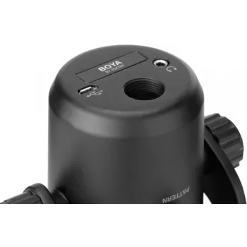 BOYA BY-PM700 USB-kondensaattorimikrofoni 4 suuntakuviolla, viiveettömällä monitoroinnilla, integroidulla jalustalla