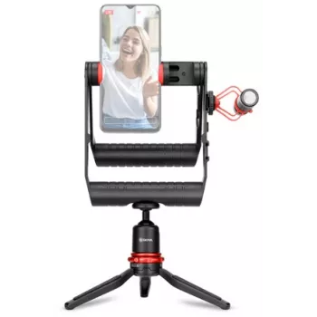 BOYA BY-VG380 älypuhelinvideopakkaus BY-MM1 Pro mikrofonilla, LED-valolla ja jalustalla vloggaukseen, live-streamingiin ja mobiilikuvaamiseen