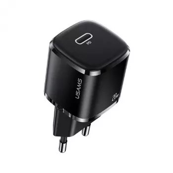 USAMS T36 Mini 20W USB-C PD seinälaturi musta