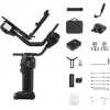 ZHIYUN CRANE 4 COMBO 3-akselinen kamera-gimbal-vakain 6kg hyötykuormalla, 12h akku, kosketusnäyttö ja täytevalo, musta