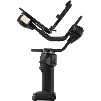 ZHIYUN CRANE 4 COMBO 3-akselinen kamera-gimbal-vakain 6kg hyötykuormalla, 12h akku, kosketusnäyttö ja täytevalo, musta