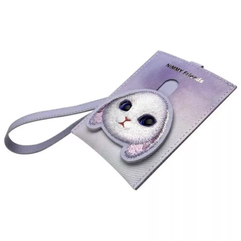 Nimmy Big Eyed Pet 2.0 Rabbit korttikotelo-lompakko, violetti