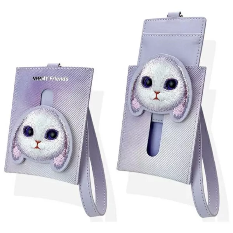 Nimmy Big Eyed Pet 2.0 Rabbit korttikotelo-lompakko, violetti