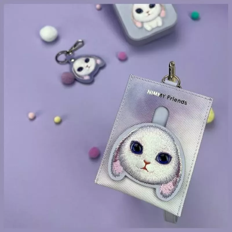 Nimmy Big Eyed Pet 2.0 Rabbit korttikotelo-lompakko, violetti