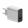 Cuktech 65W GaN-seinälaturi 2x USB-C ja 1x USB-A - harmaa