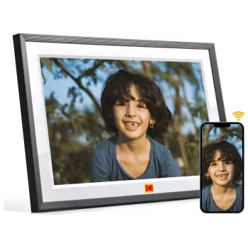 KODAK RCF-1018 10,1 inch Wi-Fi-digitaalinen valokuvakehys IPS-kosketusnäytöllä, 16GB, musta