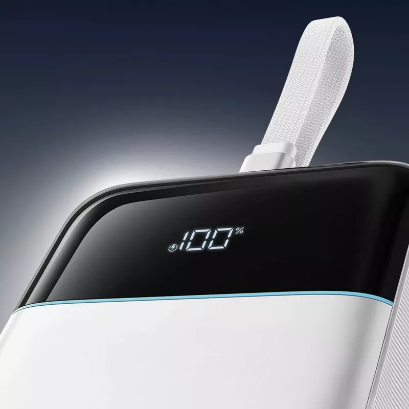 CUKTECH LPB252N 120W 25000mAh varavirtalähde integroidulla USB-C-kaapelilla - valkoinen