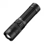 SUPERFIRE F1-S 1500 lumenia ladattava LED-taskulamppu teleskooppizoomilla, 5 tilaa, IP44, musta