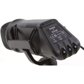 Rode SVM stereovideomikrofoni Rycote-Lyre-ripustuksella