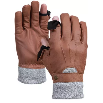 Vallerret 20UBX-BR-XL ammattimaiset talvikuvauskäsineet, ruskea, XL