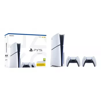 Sony PlayStation 5 Slim Disc Edition 1TB konsoli - valkoinen & musta