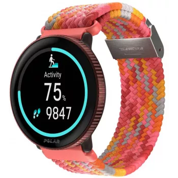 Polar kellon ranneke 20 mm S/L, punainen punottu (910111831)