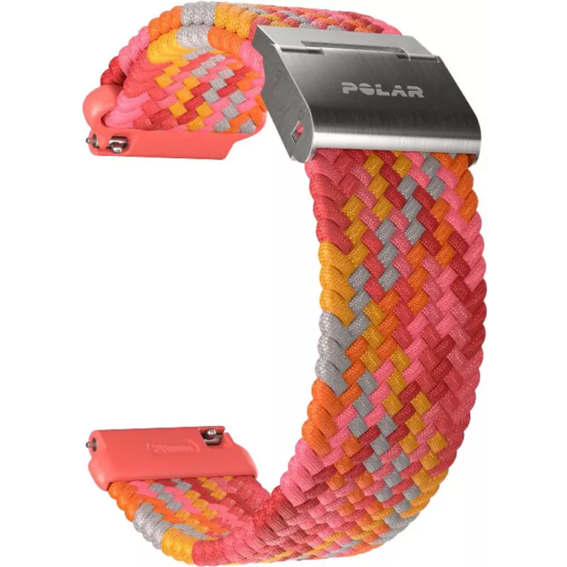 Polar kellon ranneke 20 mm S/L, punainen punottu (910111831)