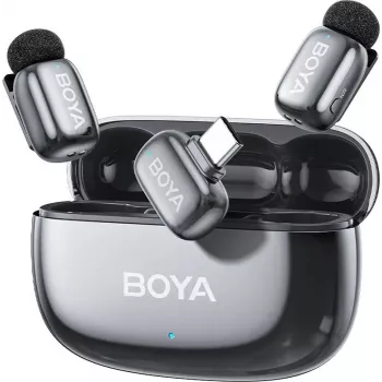 BOYA mini 2-02 Space Gray kaksikanavainen haulikkokondensaattorimikrofoni