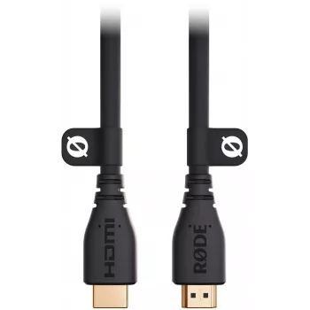 RODE HDMICABLE3M 3 m High-Speed HDMI-kaapeli Ethernetillä, 4K 60Hz, HDR, 18 Gbps, kullattu