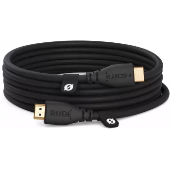 RODE HDMICABLE3M 3 m High-Speed HDMI-kaapeli Ethernetillä, 4K 60Hz, HDR, 18 Gbps, kullattu