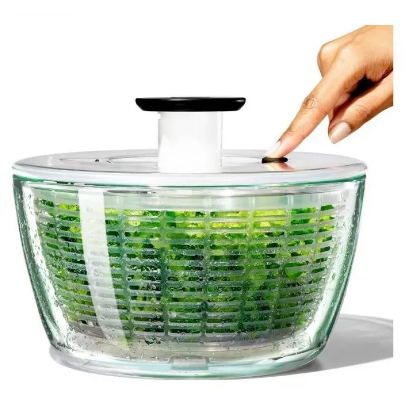 OXO Good Grips 11262700 2-in-1 lasinen salaattilinko, läpinäkyvä