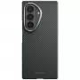 PITAKA Edge Case Samsung Galaxy Z Fold 8 Ultra -kotelo – aramidikuituinen suojakotelo, musta/harmaa (Overture Black)